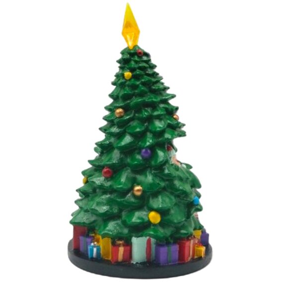 Christmas Tree Peek A Boo Santa Star LED Light 10.6" Table Center Ornament Decor - Picture 3 of 13